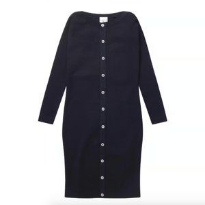 Wool S.N.S. Herning Dress in Black w/ Silver Buttons
